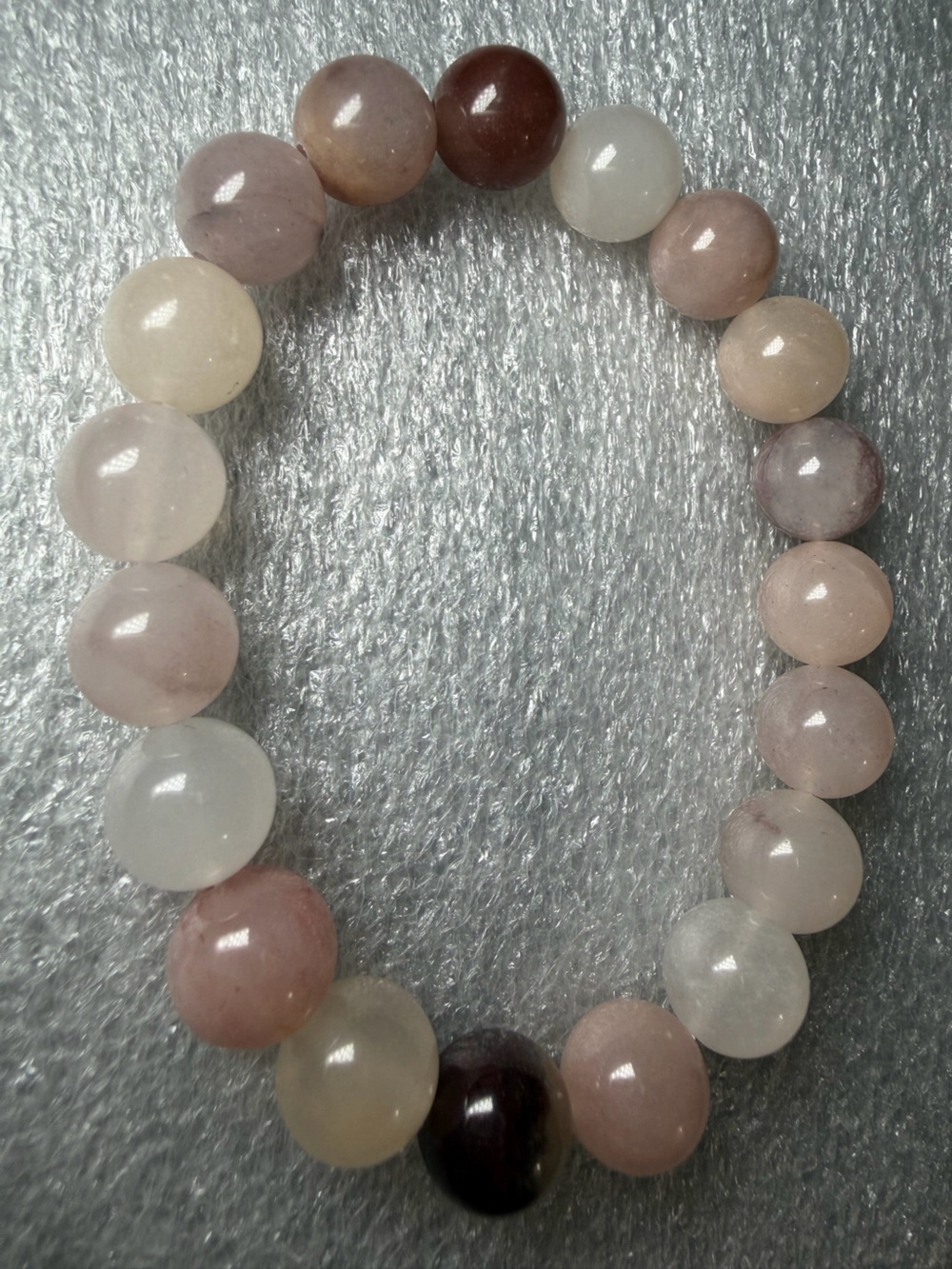 Beautiful 10MM Smoky Purple Agate Natural Crystal Bracelet
